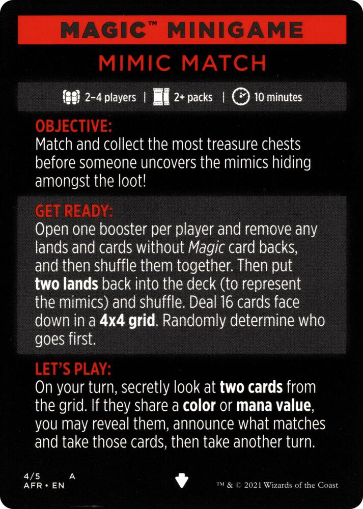 Magic Minigame: Mimic Match