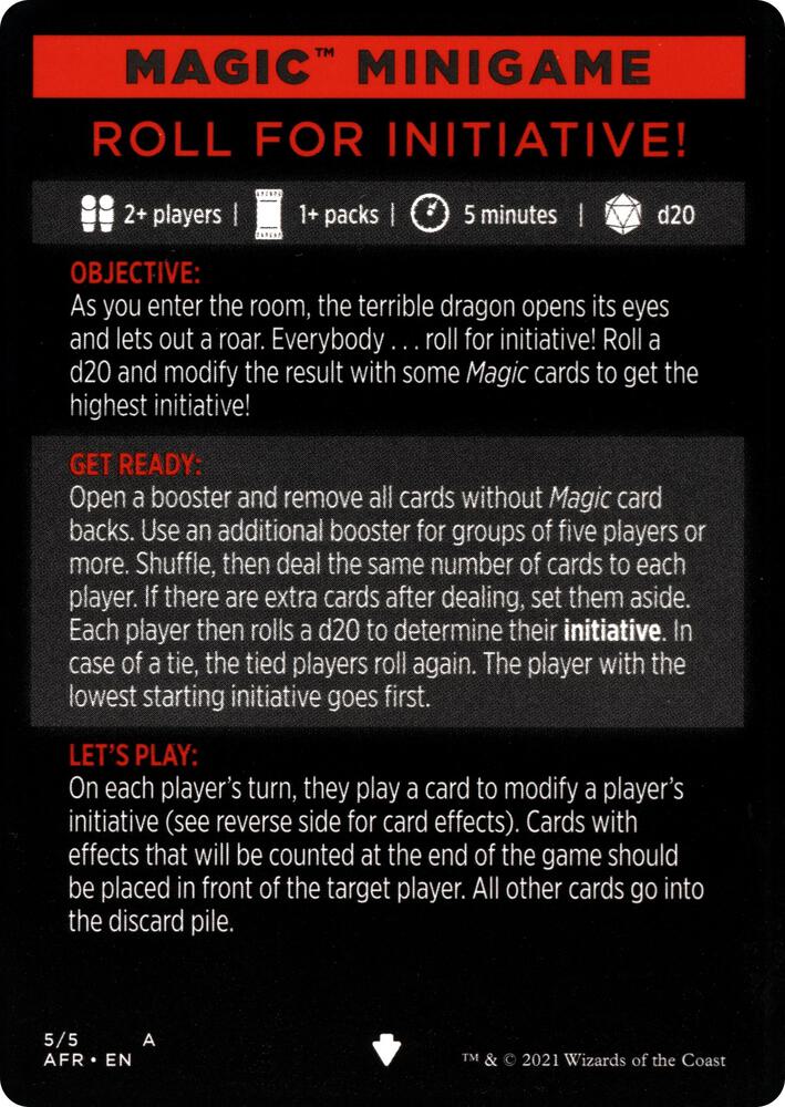 Magic Minigame: Roll for Initiative!