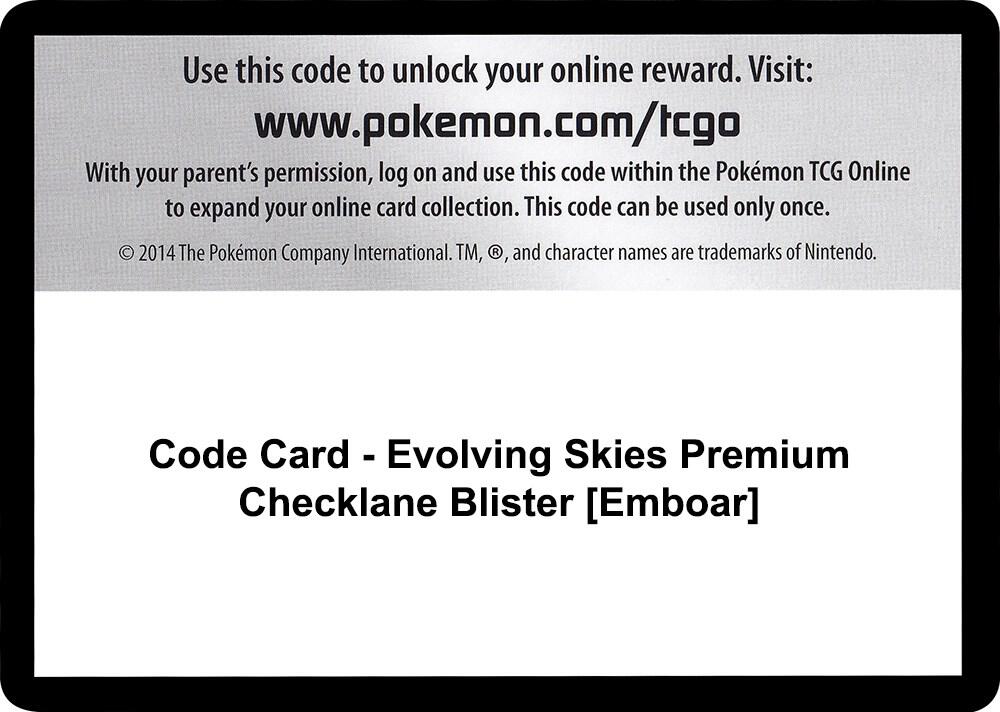 Code Card - Evolving Skies Premium Checklane Blister [Emboar]