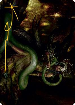 Saryth, the Viper's Fang Art Card (Gold-Stamped Signature)