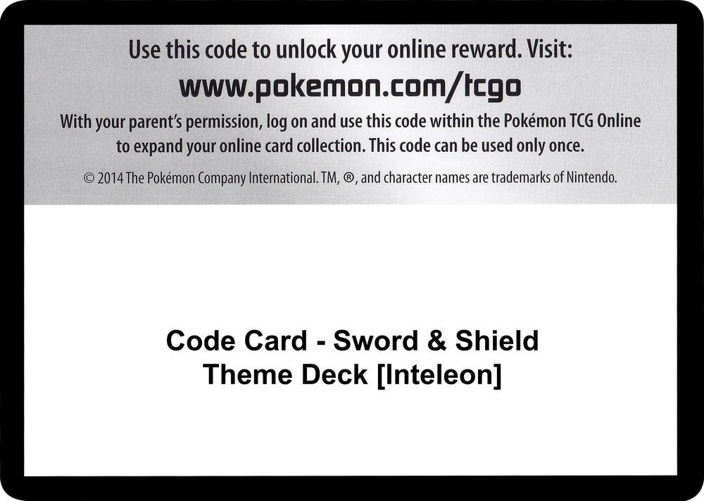 Code Card - Sword & Shield Theme Deck [Inteleon]