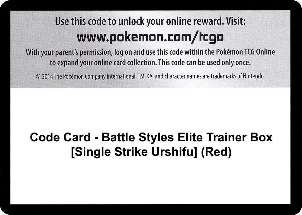 Code Card - Battle Styles Elite Trainer Box [Single Strike Urshifu] (Red)