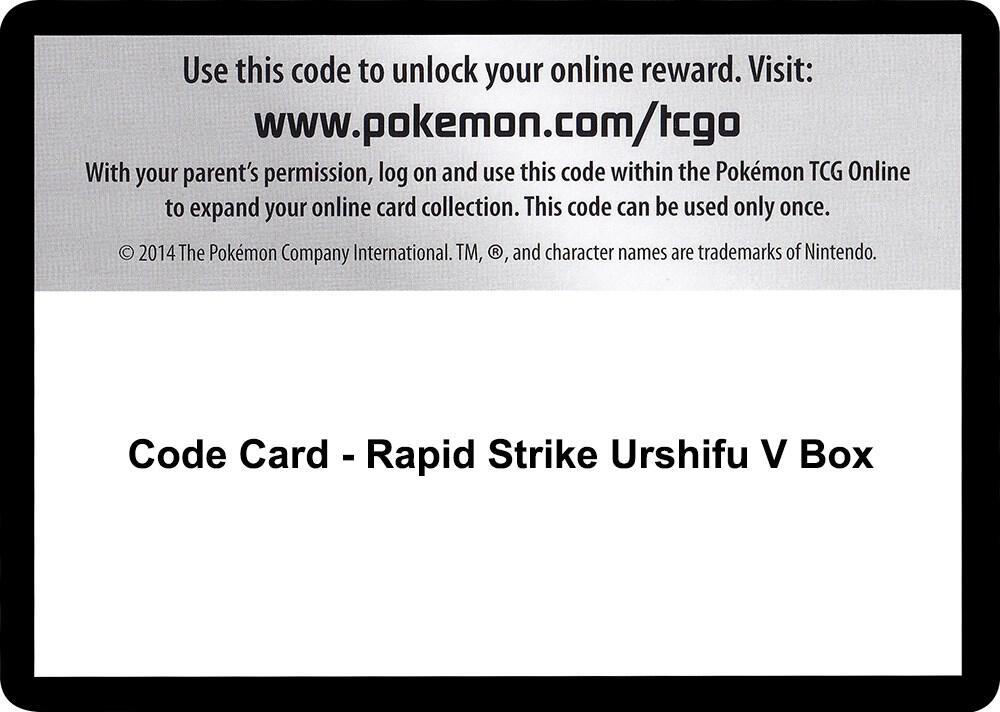 Code Card - Rapid Strike Urshifu V Box