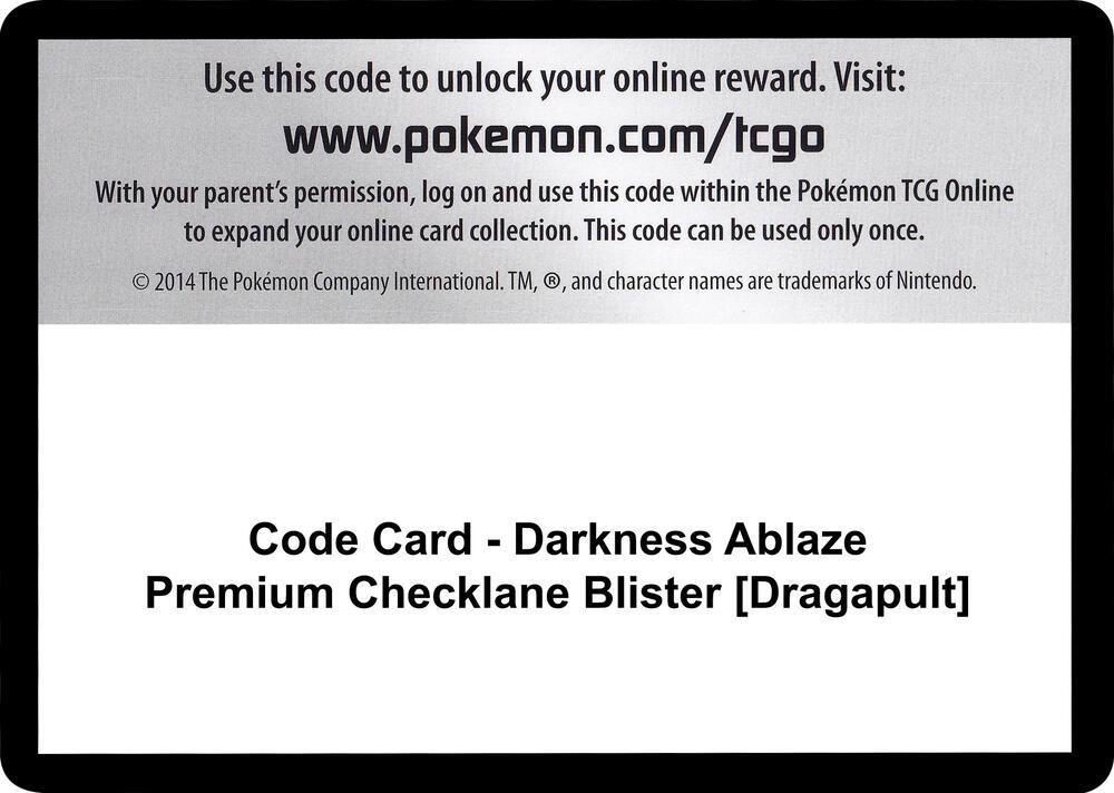 Code Card - Darkness Ablaze Premium Checklane Blister [Grimmsnarl]