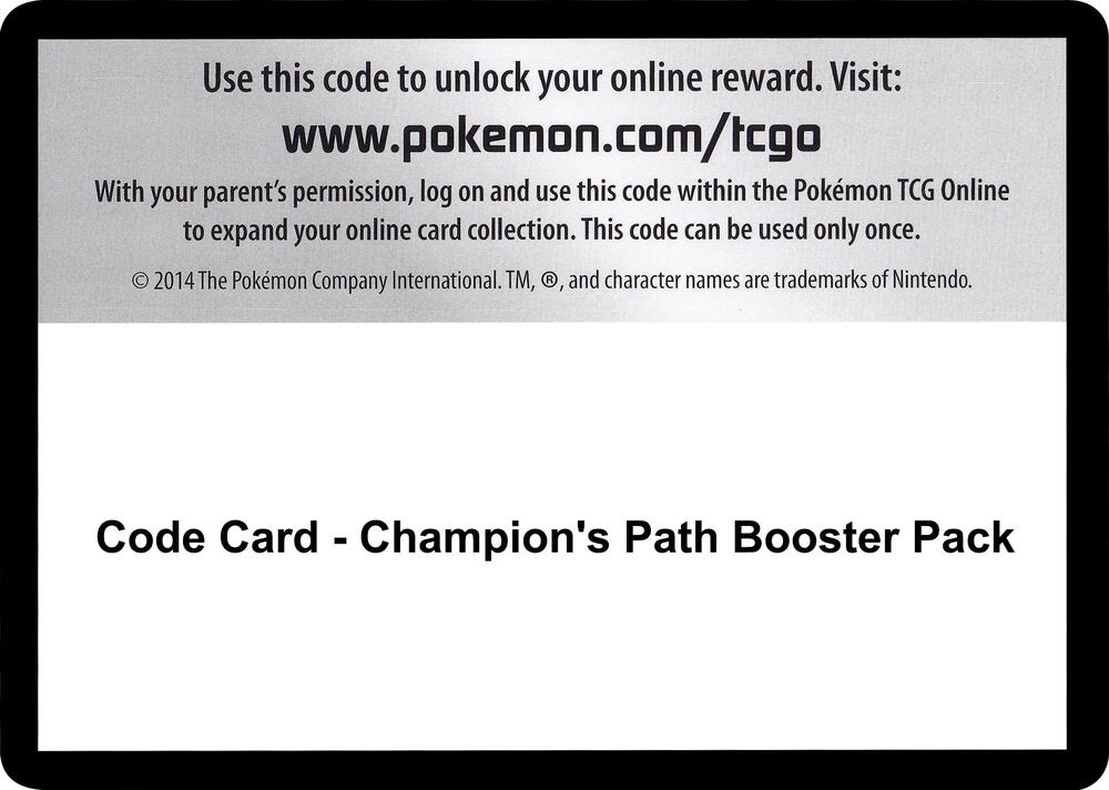 Code Card - Champion's Path Booster Pack