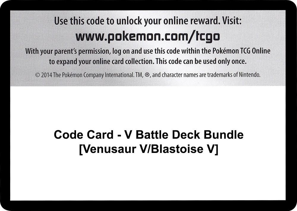 Code Card - V Battle Deck Bundle [Venusaur V/Blastoise V]