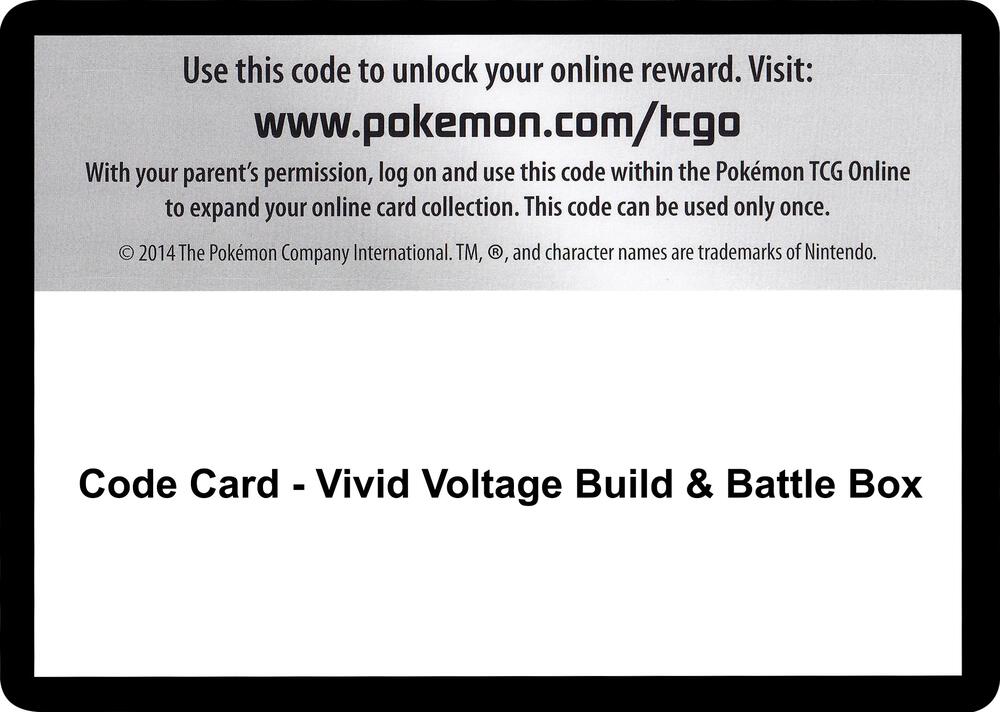 Code Card - Vivid Voltage Build & Battle Box
