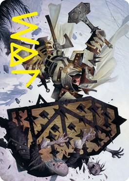 Estwald Shieldbasher Art Card (Gold-Stamped Signature)