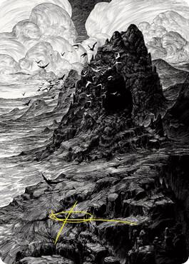 Mountain Art Card (Gold-Stamped Signature)