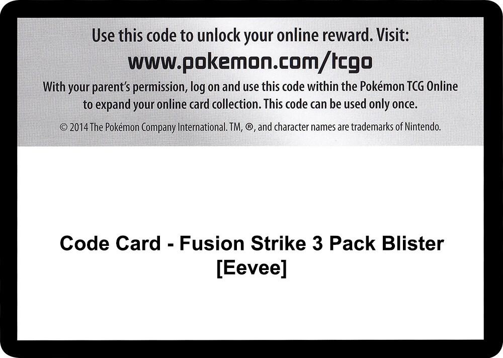Code Card - Fusion Strike 3 Pack Blister [Eevee]