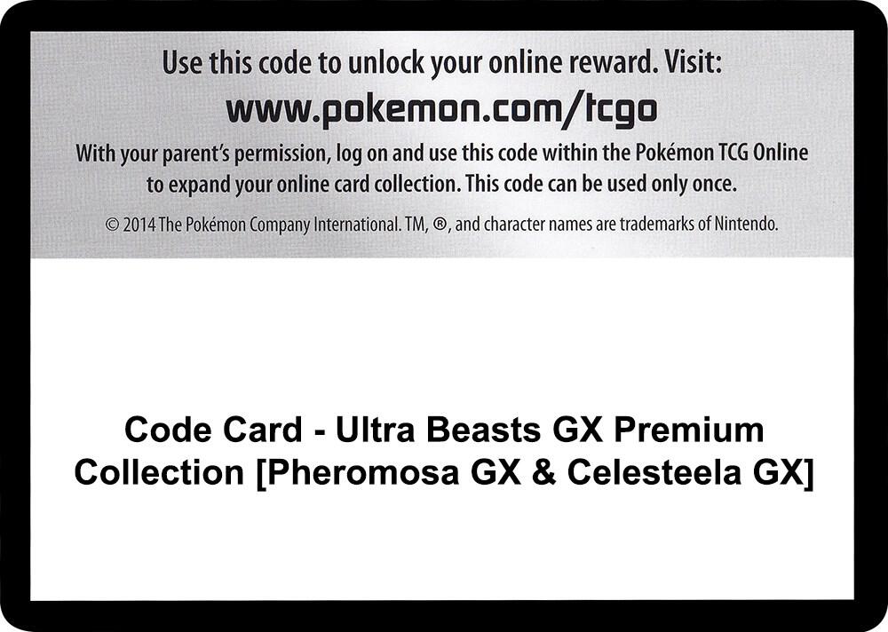 Code Card - Ultra Beasts GX Premium Collection [Pheromosa GX & Celesteela GX]