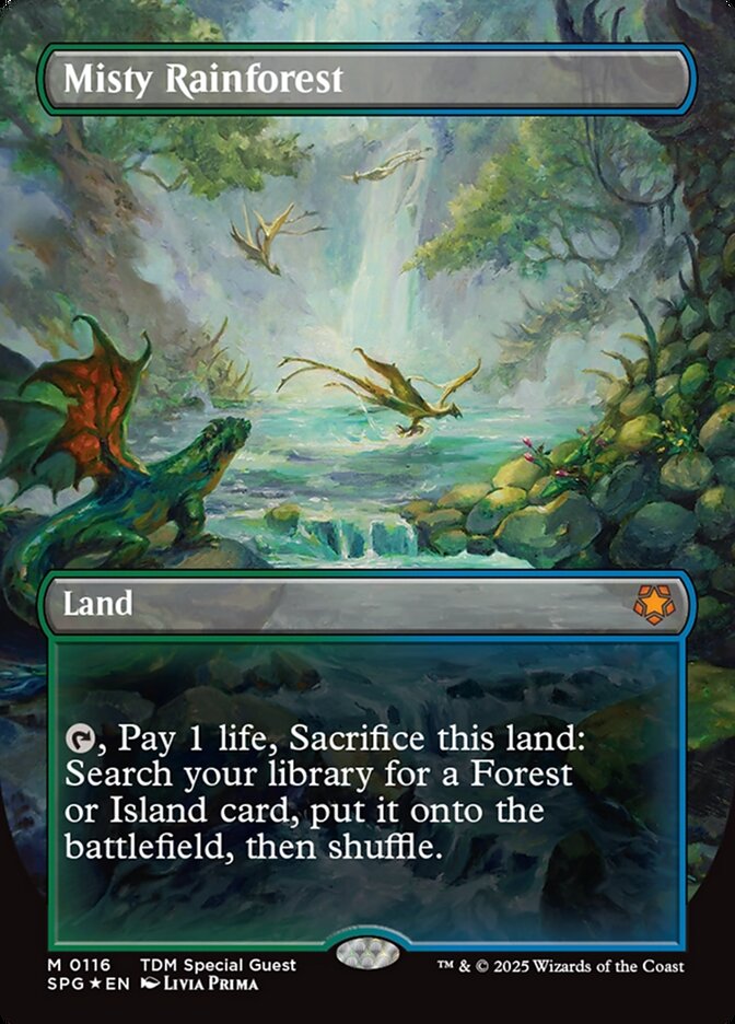 Misty Rainforest (Borderless) (Dragonscale Foil)