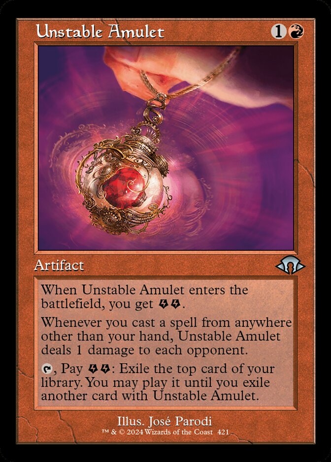 Unstable Amulet (Retro Frame)