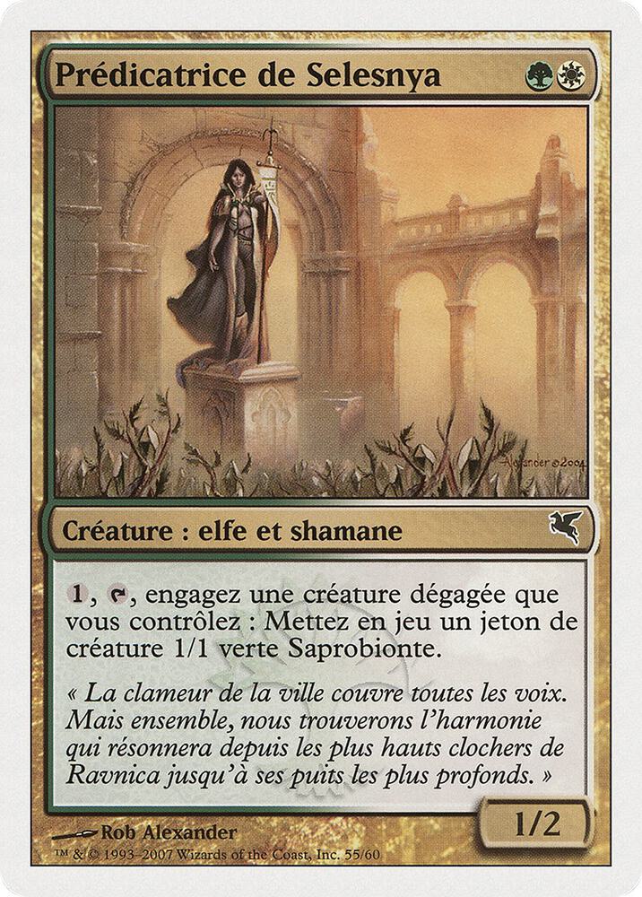 Selesnya Evangel (French) - "Predicatrice de Selesnya" (J55)
