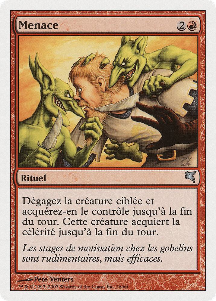 Threaten (French) - "Menace" (I26)