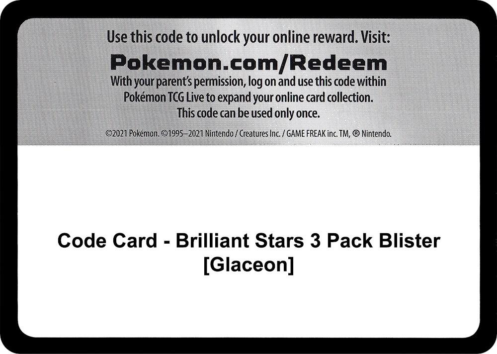 Code Card - Brilliant Stars 3 Pack Blister [Glaceon]