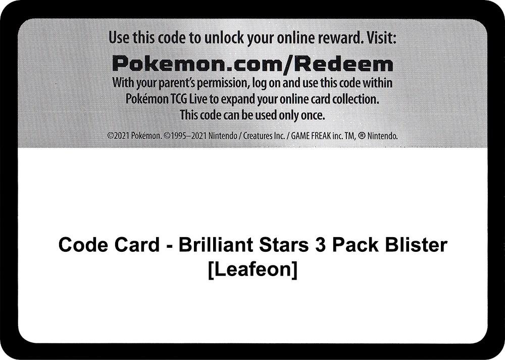 Code Card - Brilliant Stars 3 Pack Blister [Leafeon]