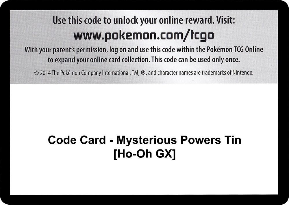 Code Card - Mysterious Powers Tin [Ho-Oh GX]