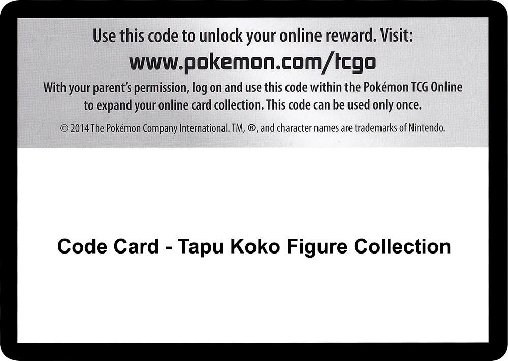 Code Card - Tapu Koko Figure Collection