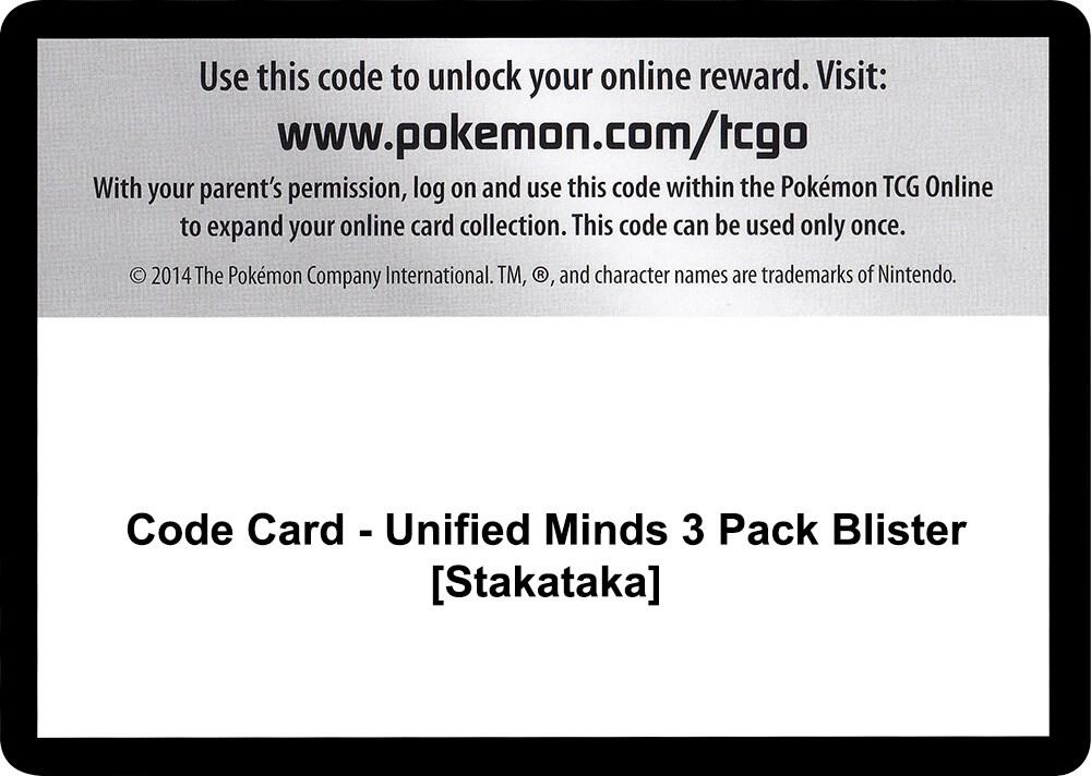 Code Card - Unified Minds 3 Pack Blister [Stakataka]