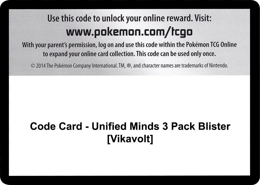 Code Card - Unified Minds 3 Pack Blister [Vikavolt]