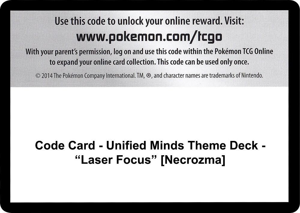 Code Card - Unified Minds Theme Deck - "Laser Focus" [Necrozma]