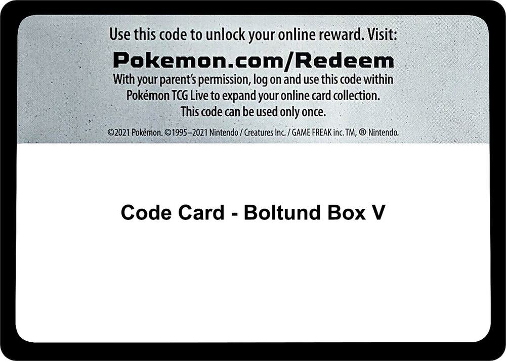 Code Card - Boltund Box V