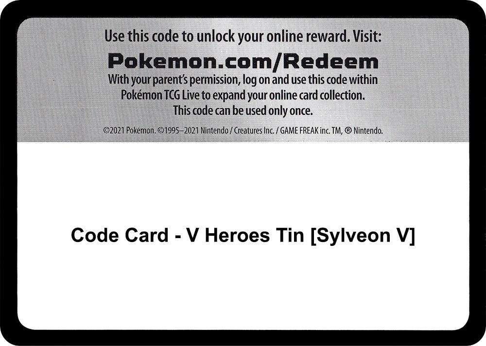 Code Card - V Heroes Tin [Sylveon V]