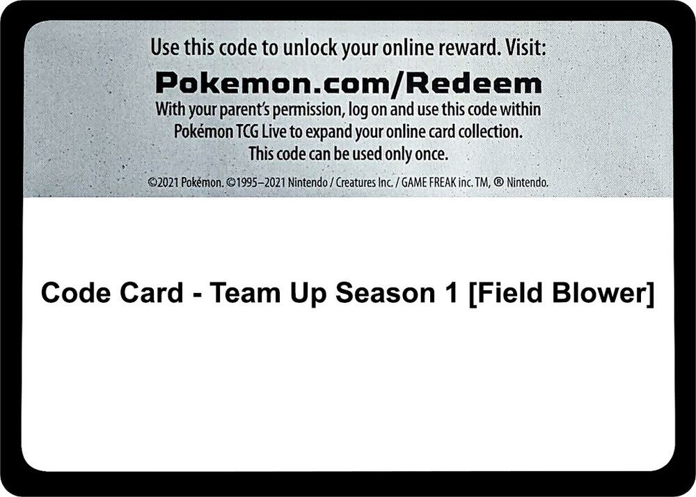 Code Card - Team Up Season 1 [Field Blower]