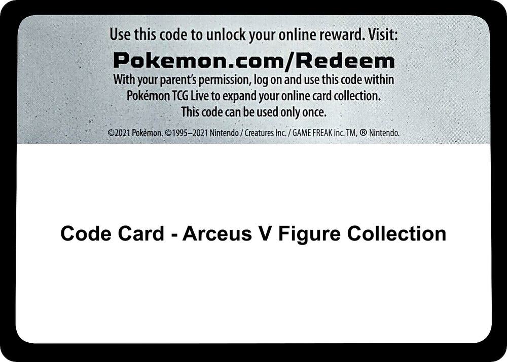 Code Card - Arceus V Figure Collection