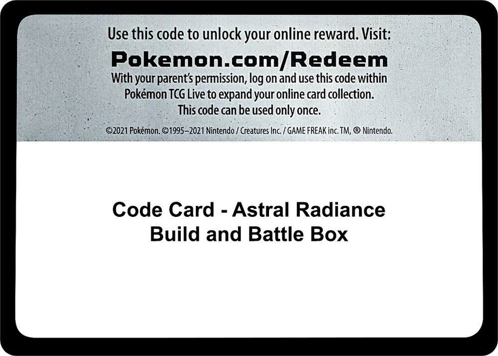 Code Card - Astral Radiance Build and Battle Box