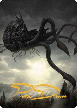 Nautiloid Ship Art Card (Gold-Stamped Signature)