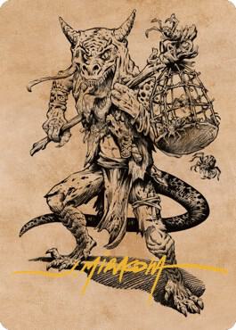 Taunting Kobold Art Card (Gold-Stamped Signature)