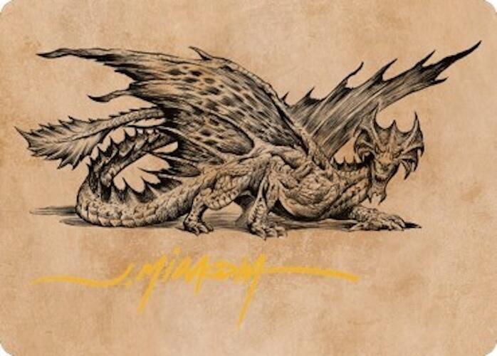 Ancient Brass Dragon Art Card (49/81) (Gold-Stamped Signature)