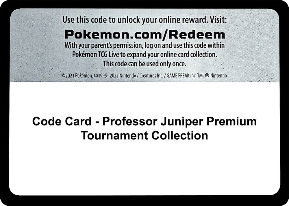 Code Card - Professor Juniper Premium Tournament Collection