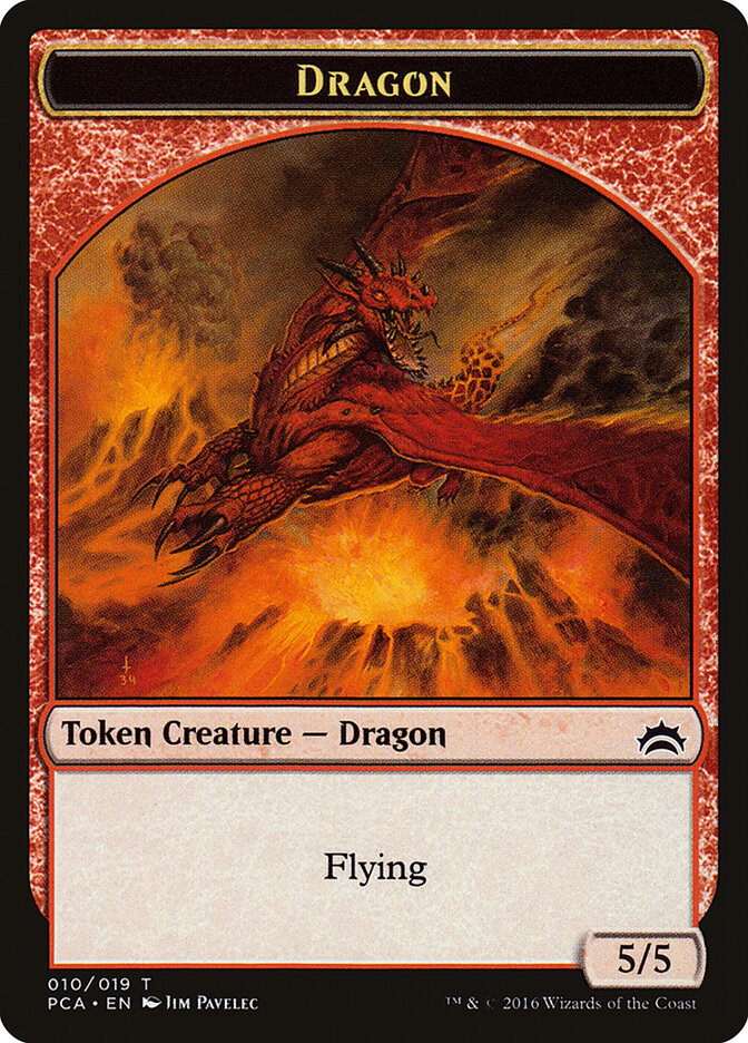 Dragon // Saproling Double-Sided Token
