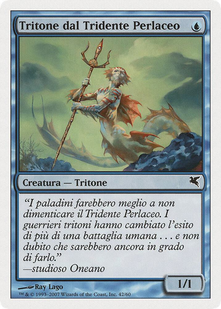 Merfolk of the Pearl Trident (Italian) - "Tritone dal Tridente Perlaceo"