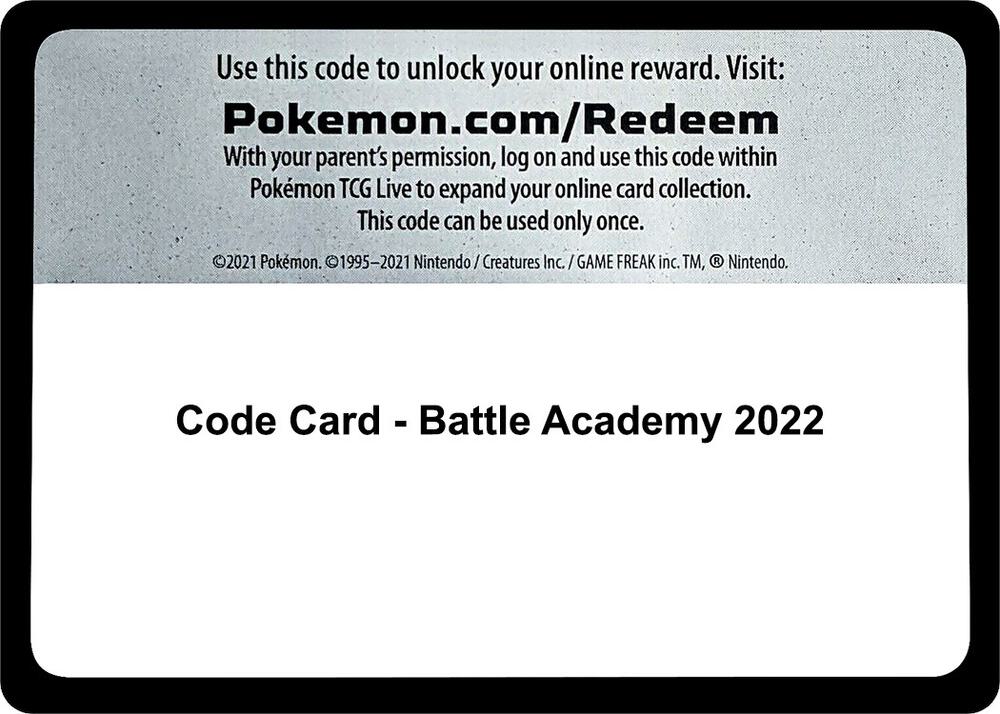 Code Card - Battle Academy 2022