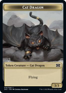 Cat Dragon // Eldrazi Scion Double-Sided Token