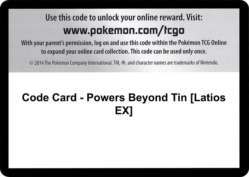 Code Card - Powers Beyond Tin [Latios EX]