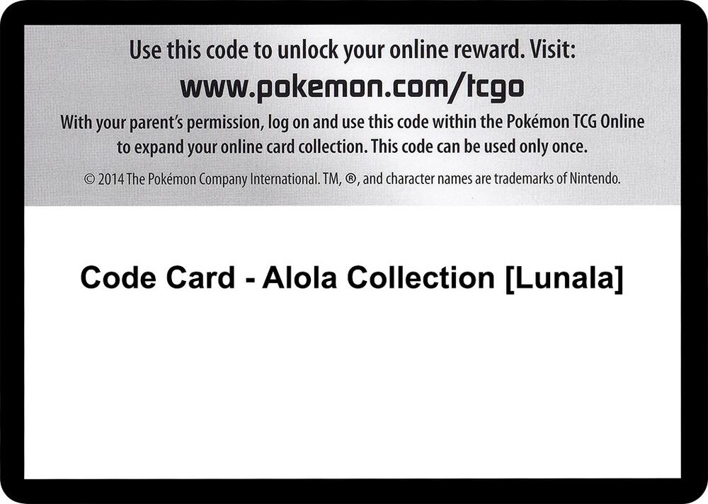 Code Card - Alola Collection [Lunala]