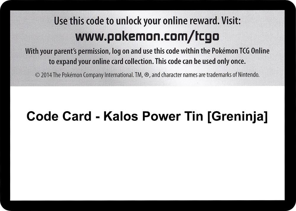 Code Card - Kalos Power Tin [Greninja]