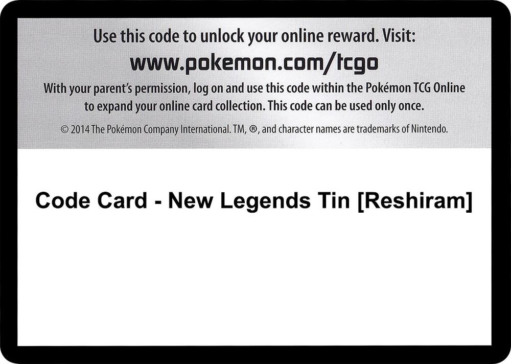 Code Card - New Legends Tin [Reshiram]