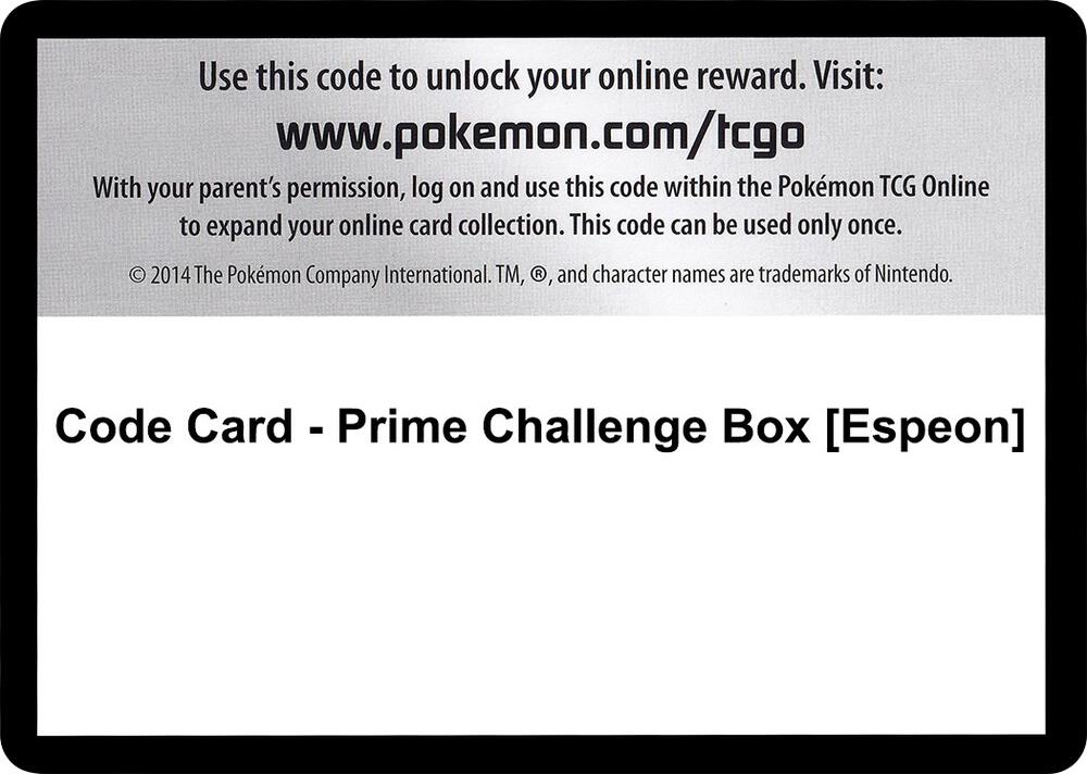 Code Card - Prime Challenge Box [Espeon]