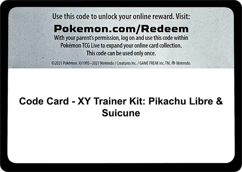 Code Card - XY Trainer Kit: Pikachu Libre & Suicune