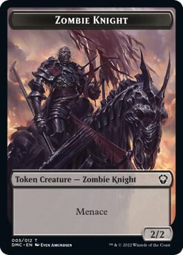 Zombie Knight // Warrior Double-Sided Token