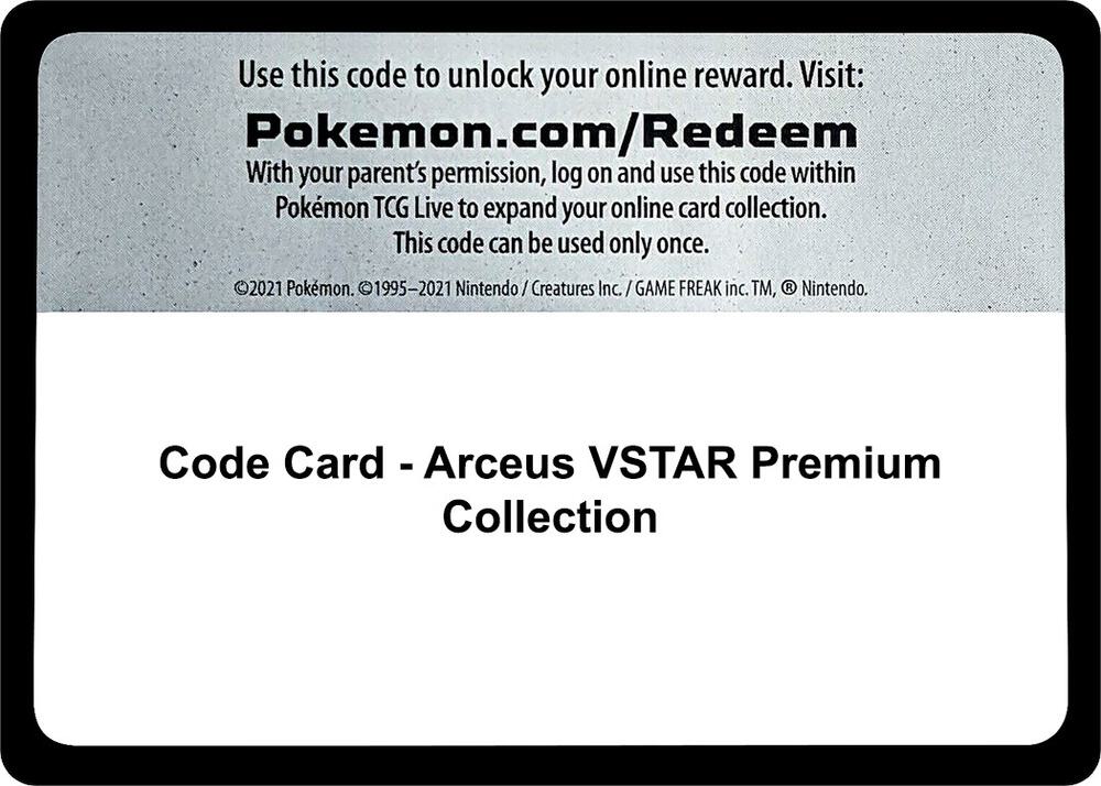 Code Card - Arceus VSTAR Premium Collection