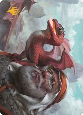 Dragon Whelp Art Card (Gold-Stamped Signature)