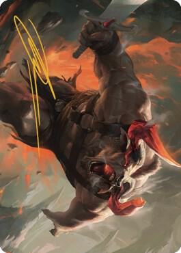 Furious Bellow Art Card (Gold-Stamped Signature)
