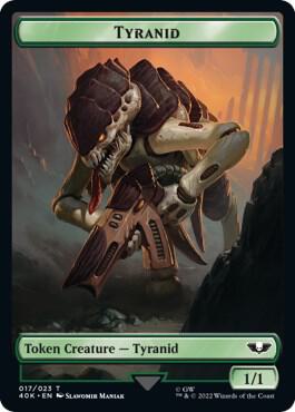 Tyranid (017) // Tyranid Warrior Double-Sided Token (Surge Foil)